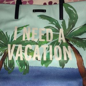 Kate Spade “I need a vacation” tote